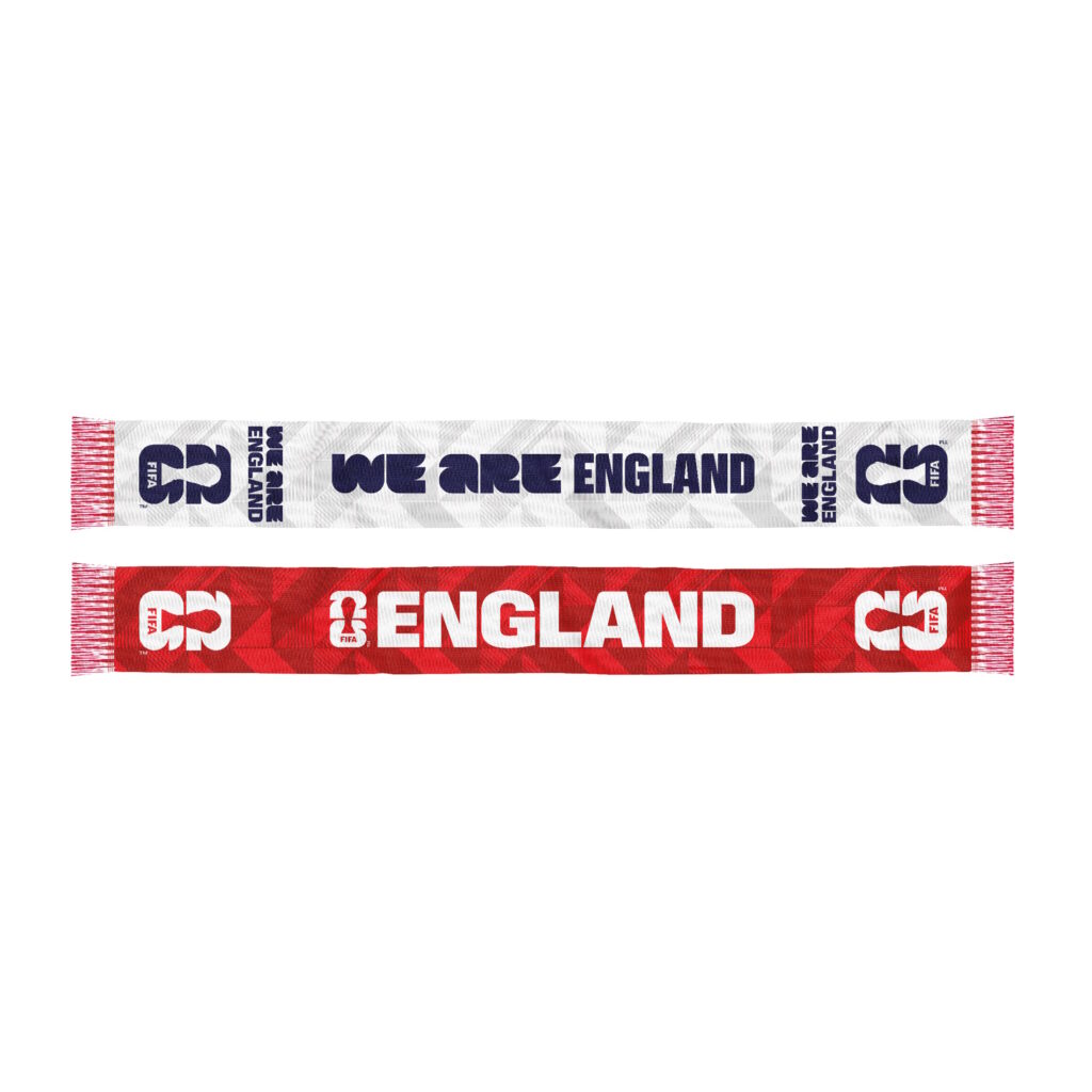 ENGLAND - FIFA WORLD CUP DOUBLE-SIDED PRINTED SCARF (PREORDER - IN STOCK APR 24)