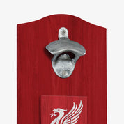 LIVERPOOL - WOODEN BOTTLECAP OPENER WITH CAP CATCHER SIGN