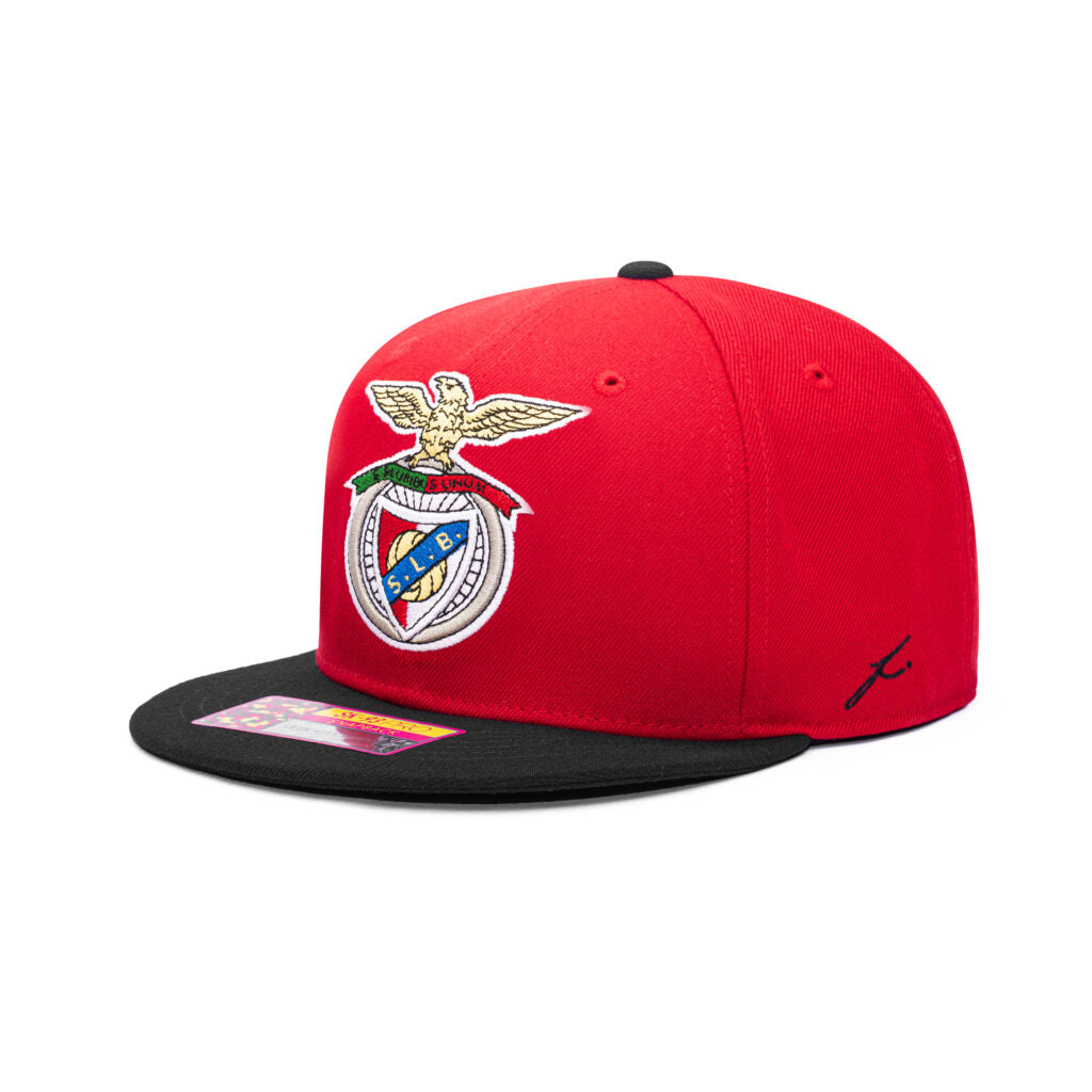 BENFICA - TEAM RED & BLACK FLAT PEAK SNAPBACK HAT (FAN INK)