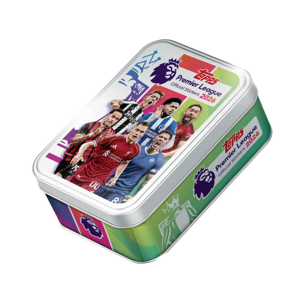 2025-26 TOPPS PREMIER LEAGUE STICKERS - TIN (75 STICKERS) (PREORDER - IN STOCK JAN 10)