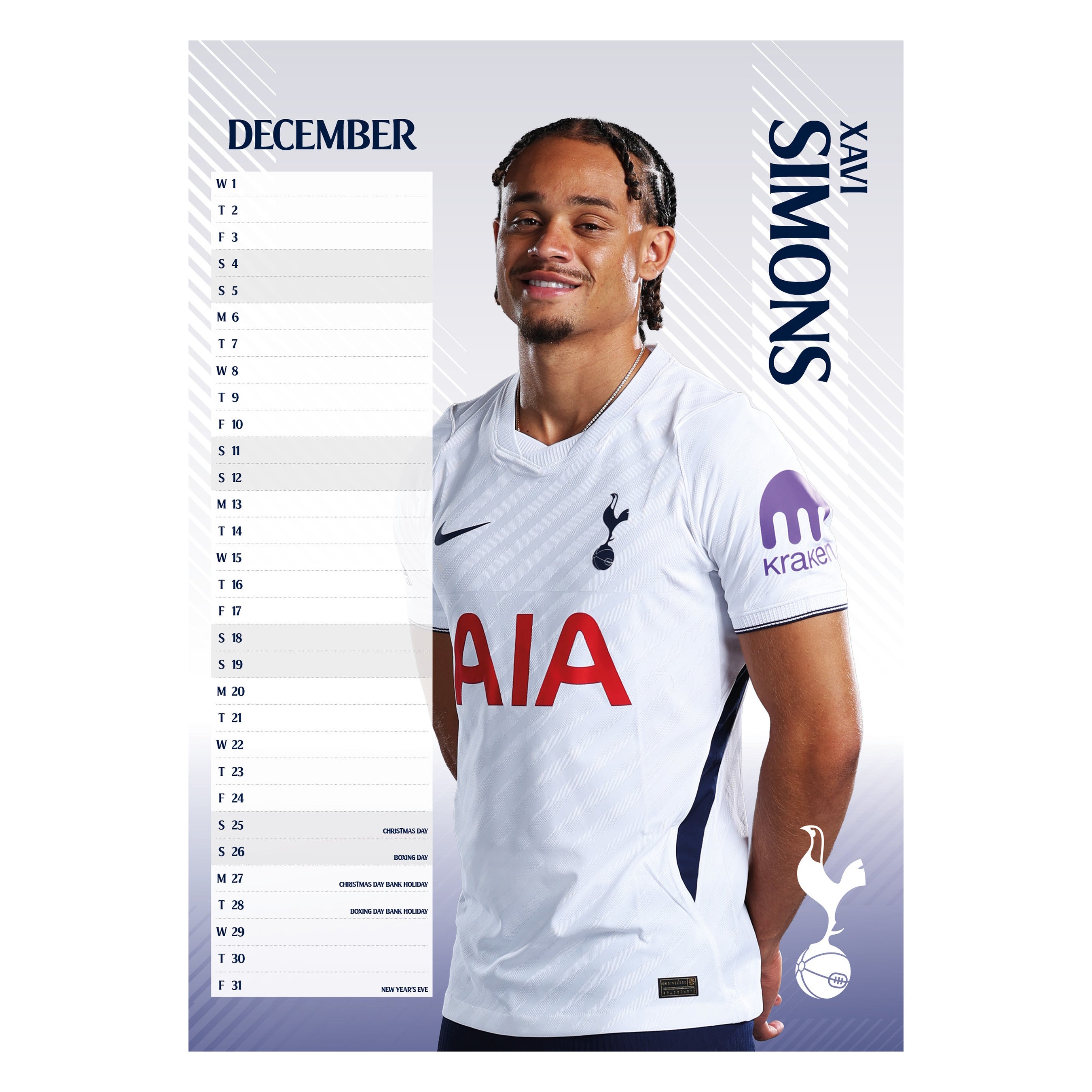 TOTTENHAM – 2027 CALENDAR (PREORDER - IN STOCK NOV 9)