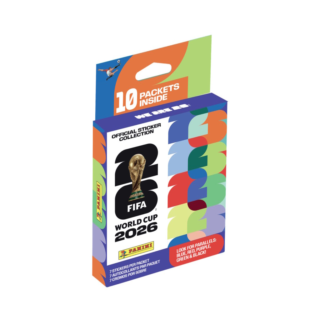 2026 PANINI FIFA WORLD CUP STICKERS – MEGA BLASTER BOX (70 STICKERS) (IN STOCK MAY 14)