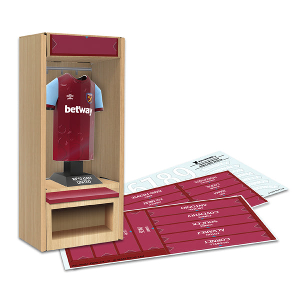 WEST HAM UNITED - ALLOY COLLECTORS MINI METAL HOME JERSEY LOCKER PACK