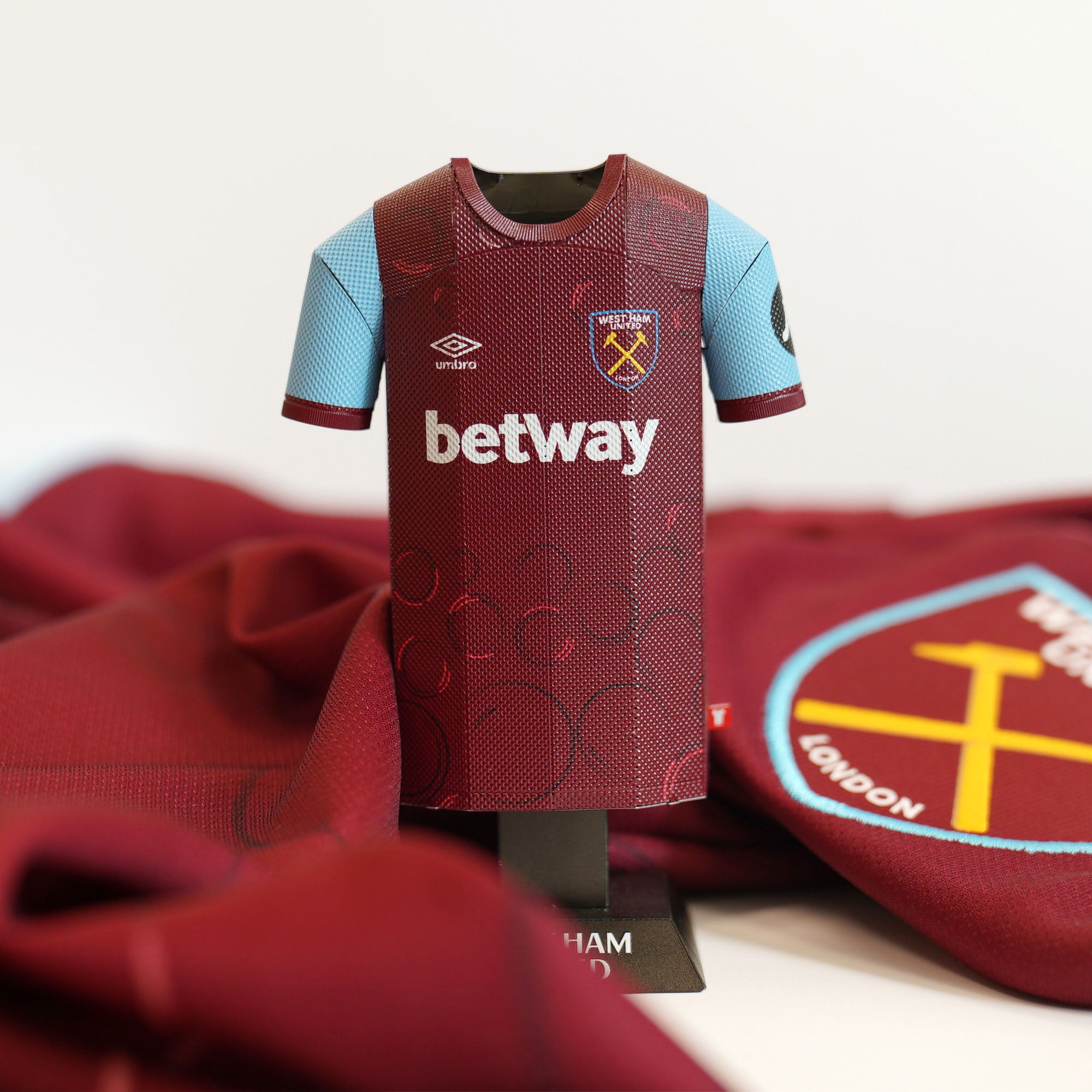 WEST HAM UNITED - ALLOY COLLECTORS MINI METAL HOME JERSEY LOCKER PACK