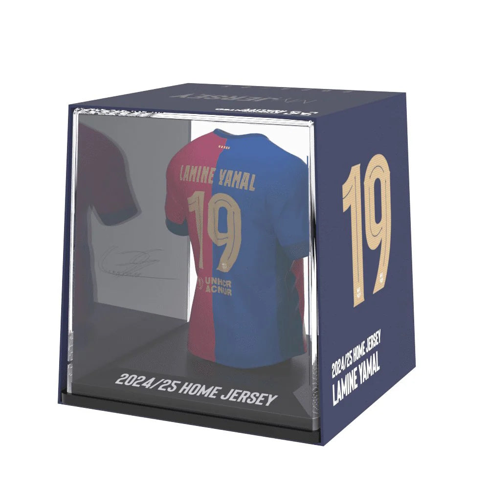 BARCELONA - LAMINE YAMAL SPLINK SOCCER JERSEY COLLECTIBLE (3.75″)
