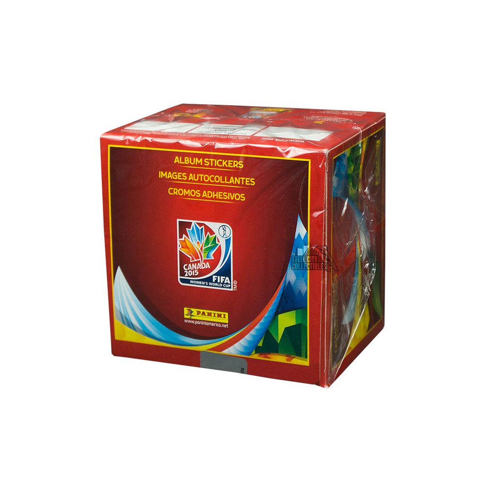 2015 PANINI WOMEN'S FIFA WORLD CUP STICKERS - 50-PACK BOX (250 STICKERS)