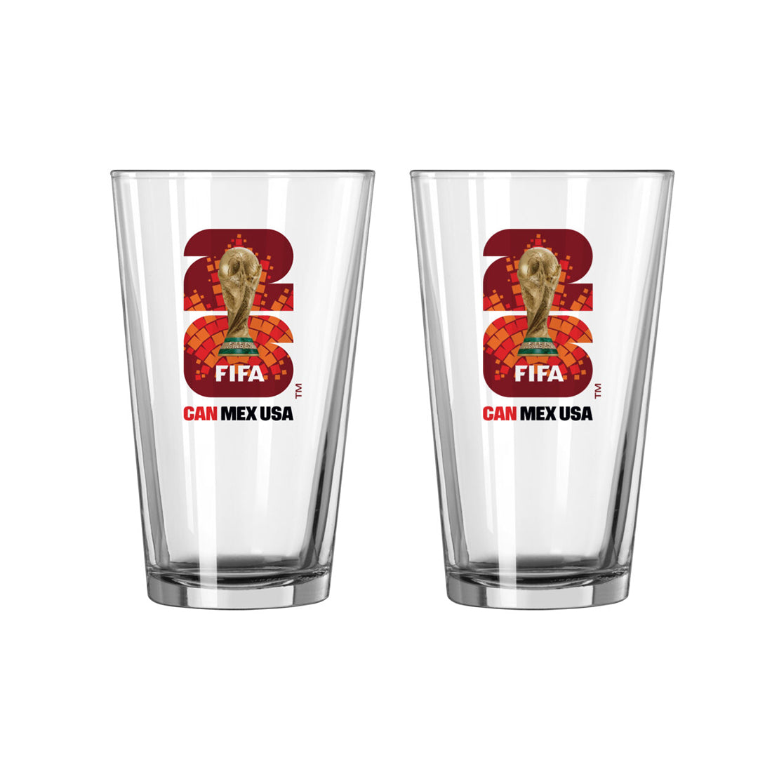 CANADA - 2026 FIFA WORLD CUP PINT GLASS SET (16 OZ) (2-PACK)