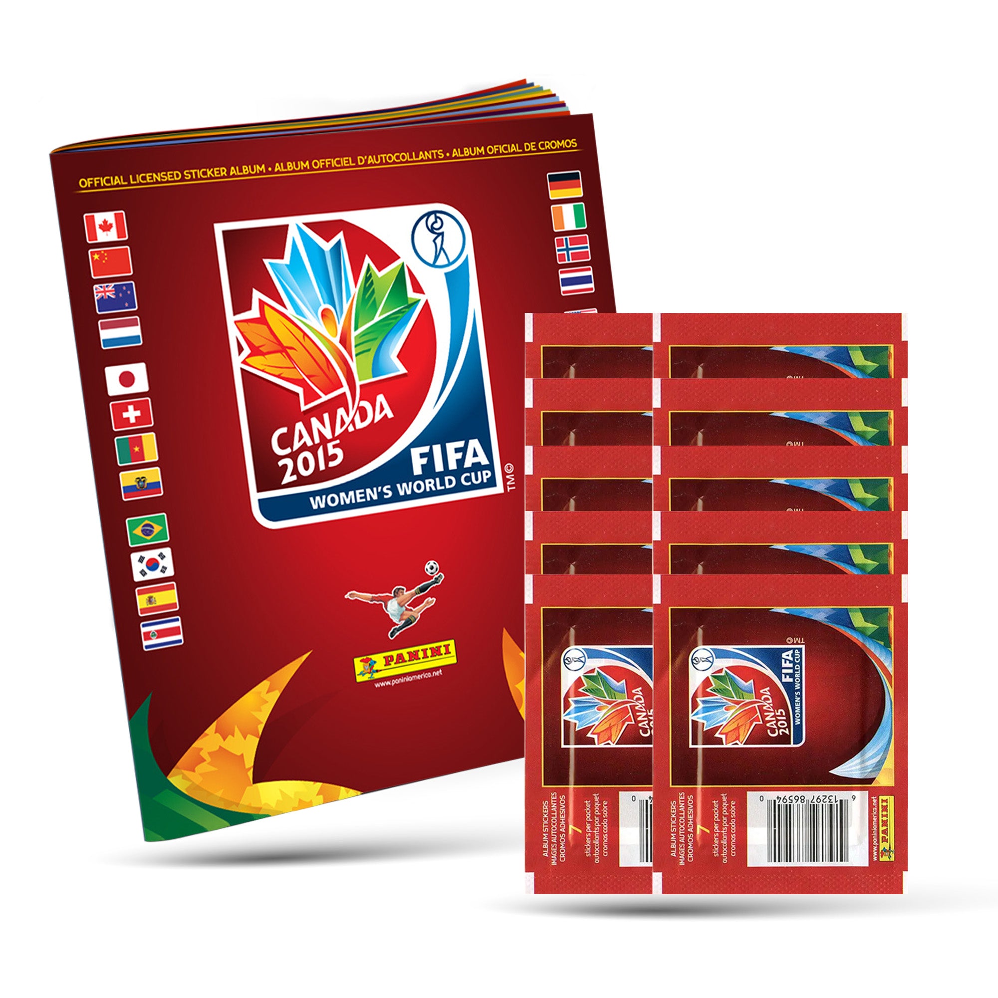 2015 PANINI WOMEN'S FIFA WORLD CUP STICKERS - MEGA STARTER PACK (ALBUM + 56 STICKERS)