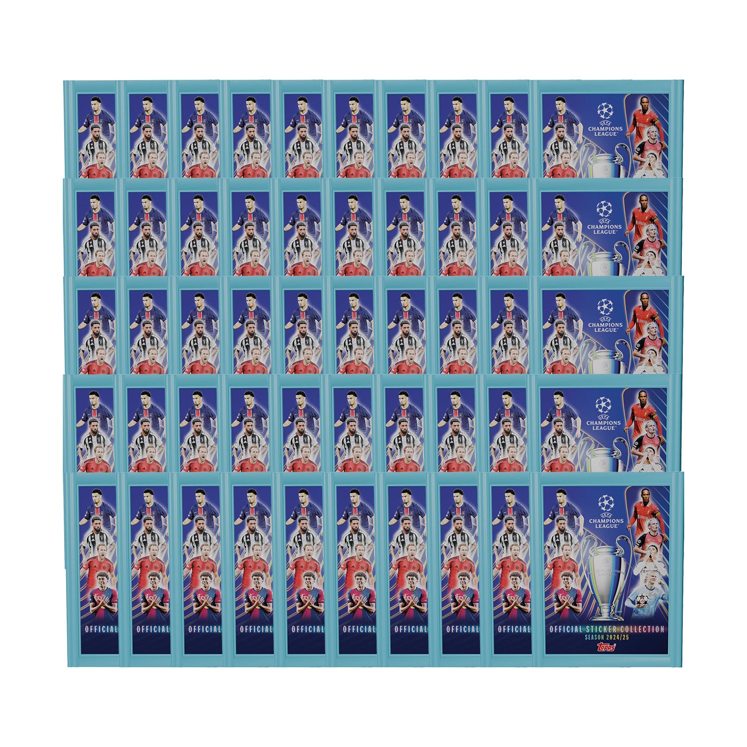 2024-25 TOPPS CHAMPIONS LEAGUE STICKERS - 50 PACKS (300 STICKERS)