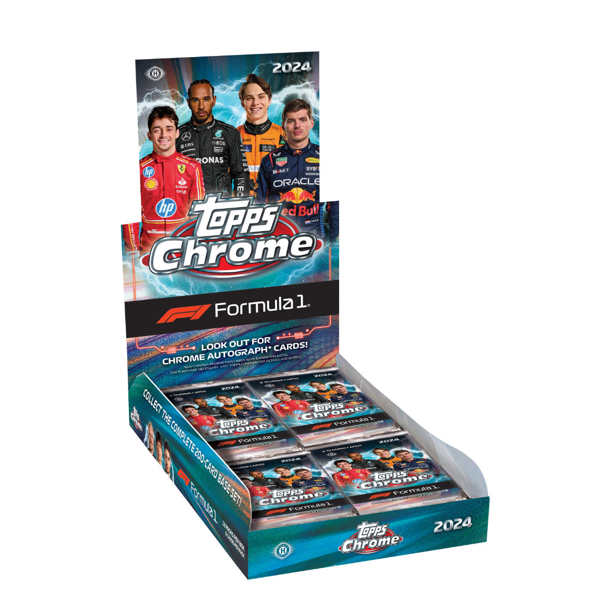 2024 TOPPS CHROME FORMULA 1 CARDS - 12-PACK HOBBY BOX (96 CARDS)