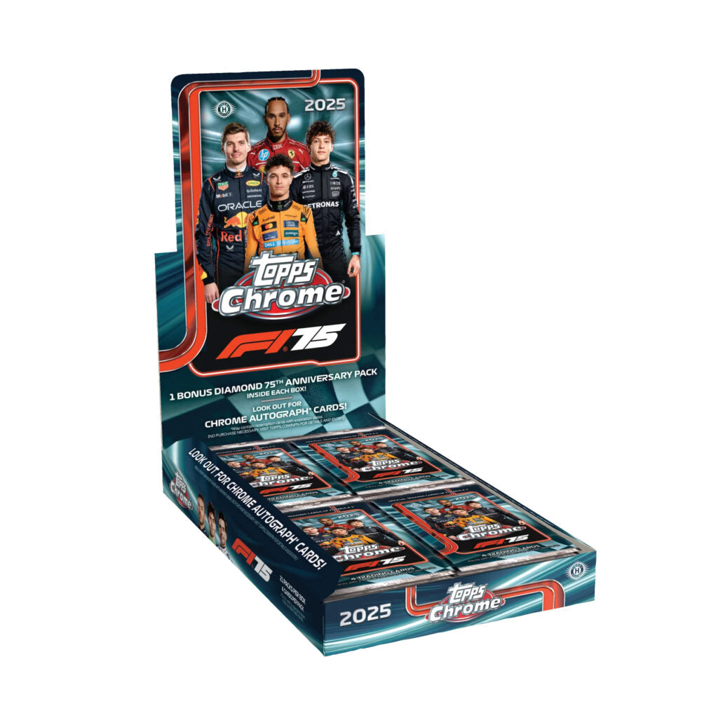 2025 TOPPS CHROME FORMULA 1 CARDS - 20-PACK HOBBY BOX (80 CARDS)