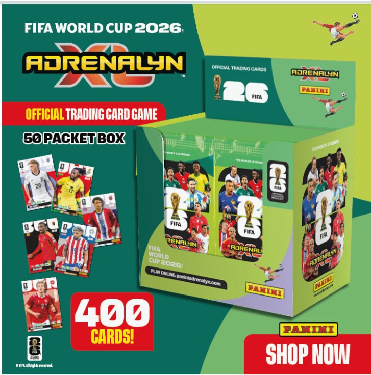 2026 PANINI ADRENALYN XL FIFA WORLD CUP CARDS - 50-PACK BOX (400 CARDS)