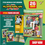2026 PANINI ADRENALYN XL FIFA WORLD CUP CARDS - ECO BLASTER & STARTER PACK SET (ALBUM, 80 CARDS + 5 LE & GOLDEN BALLER)