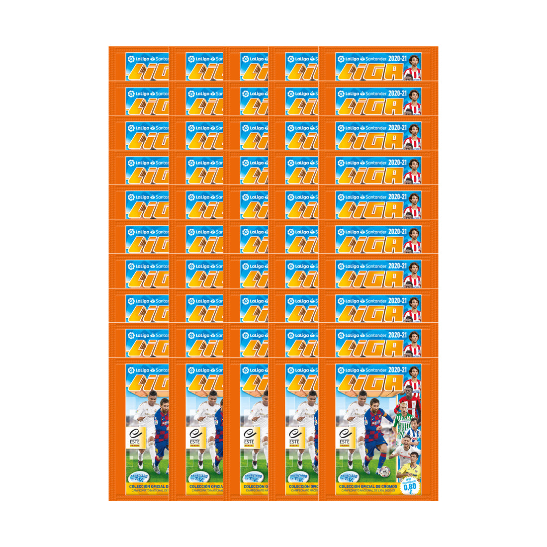 2020-21 PANINI LALIGA STICKERS - 50 PACKS (300 STICKERS)