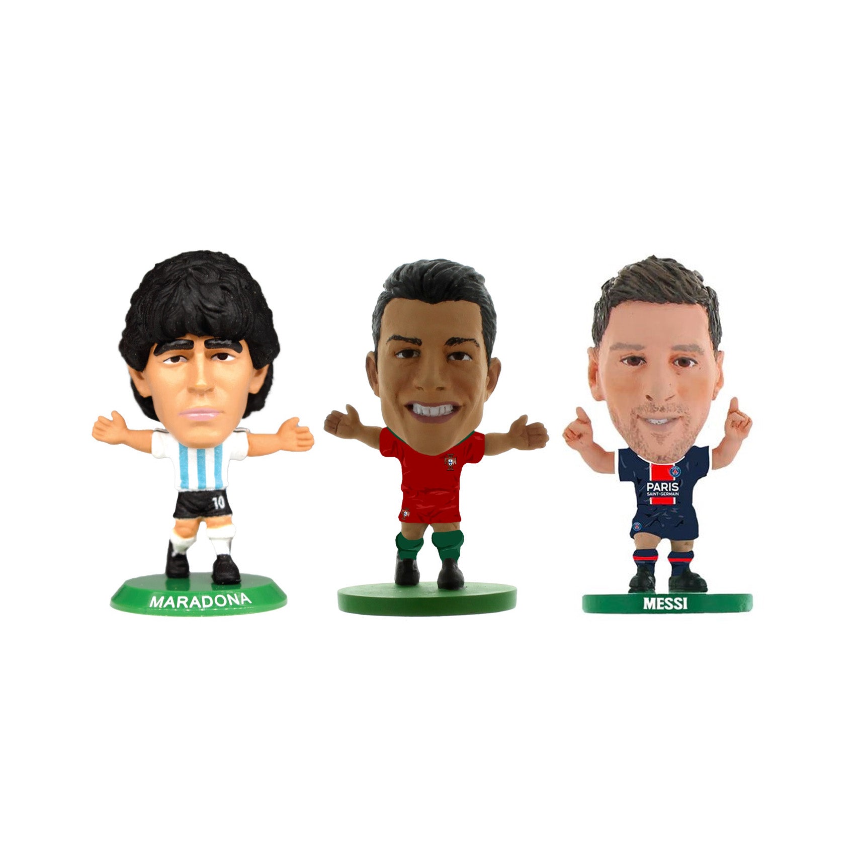 LEGENDS - MARADONA, RONALDO & MESSI SOCCERSTARZ COMBO PACK (3-PACK)