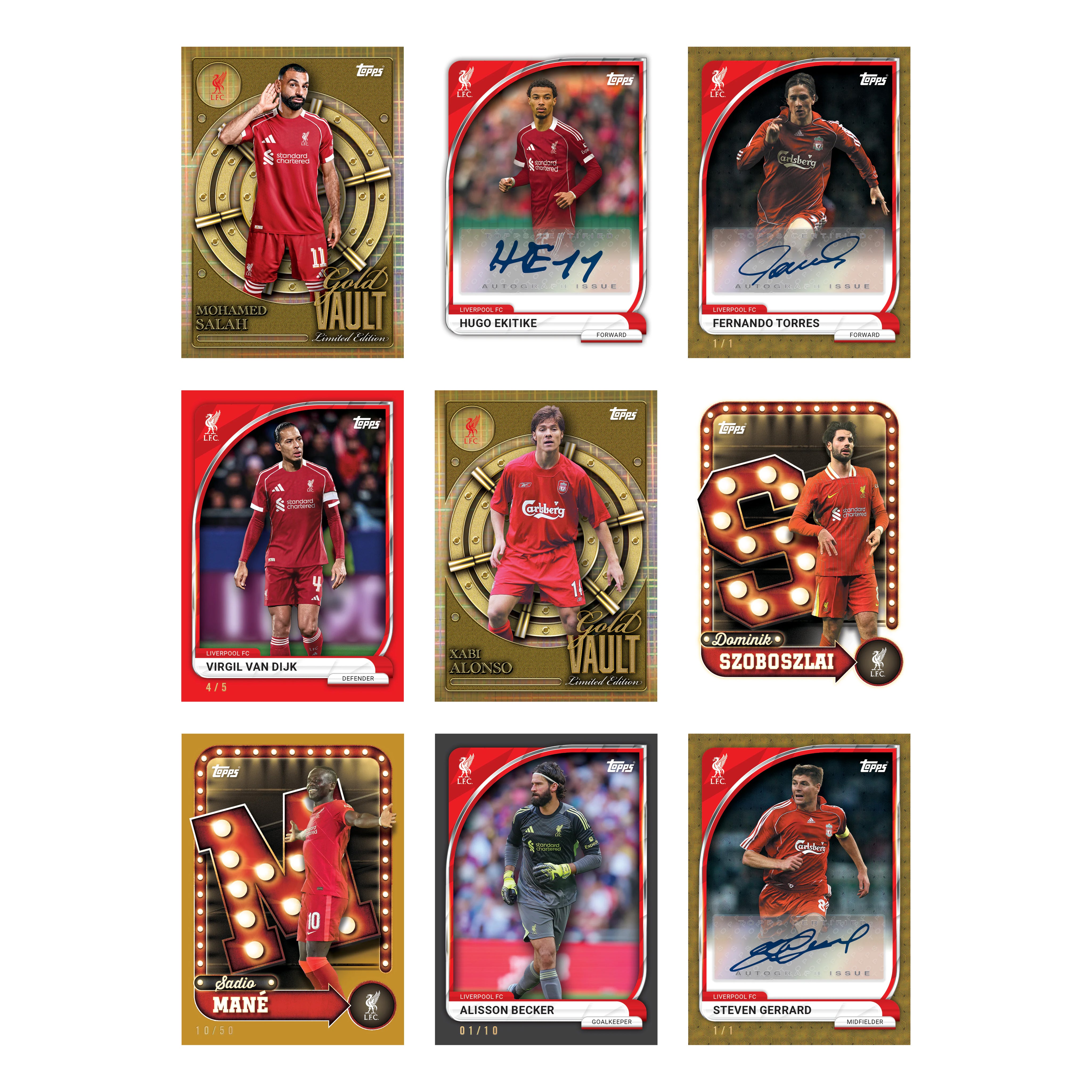 2025-26 TOPPS LIVERPOOL COLLECTORS TIN SET (35 CARDS)