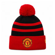 MANCHESTER UNITED – NEW ERA BLACK & RED KNIT POM BEANIE