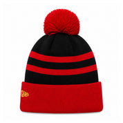MANCHESTER UNITED – NEW ERA BLACK & RED KNIT POM BEANIE
