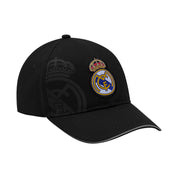 REAL MADRID - BLACK CLUB CREST ADJUSTABLE HAT (PREORDER - IN STOCK JULY 18)