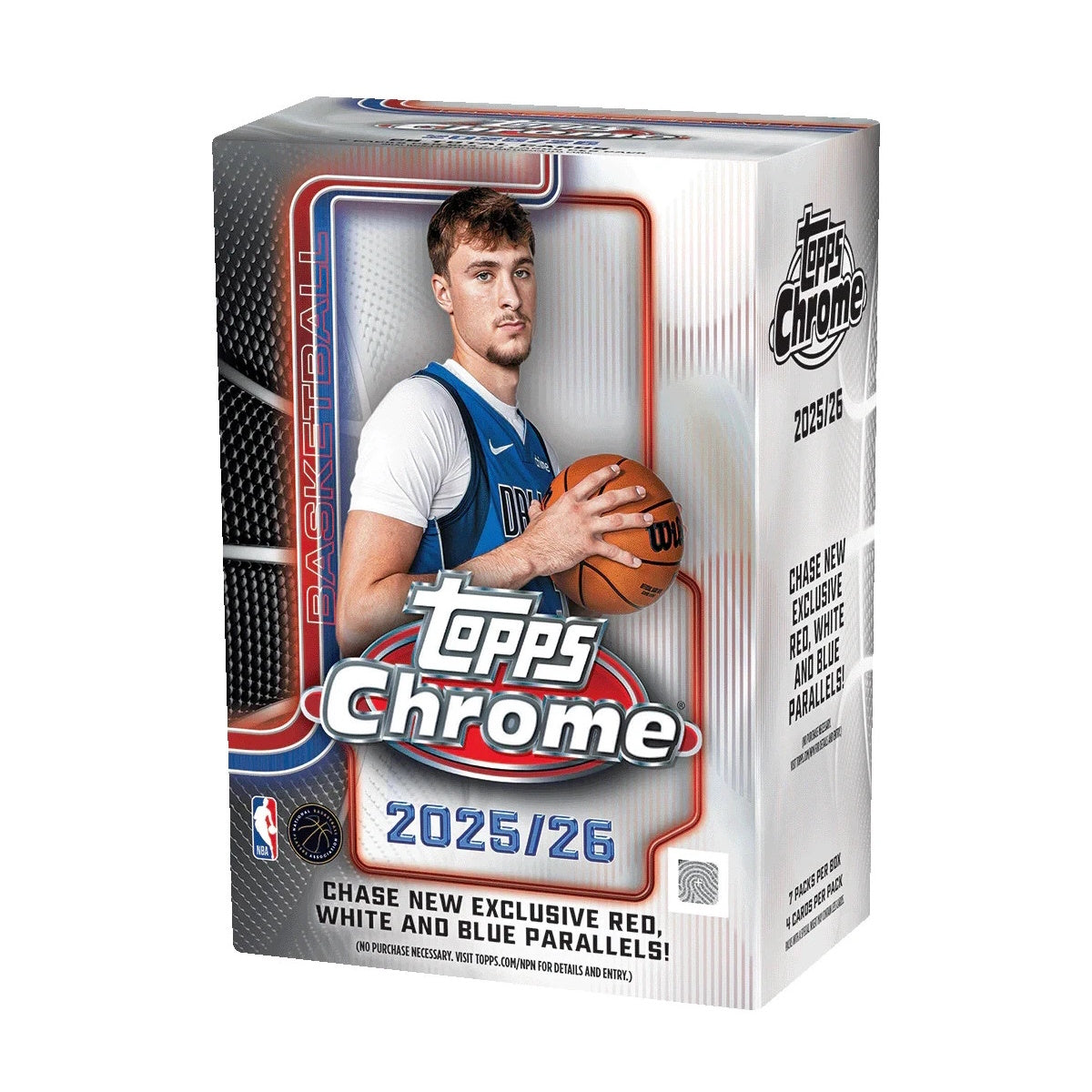 2025-26 TOPPS CHROME NBA BASKETBALL CARDS - 7-PACK VALUE BOX (28 CARDS)