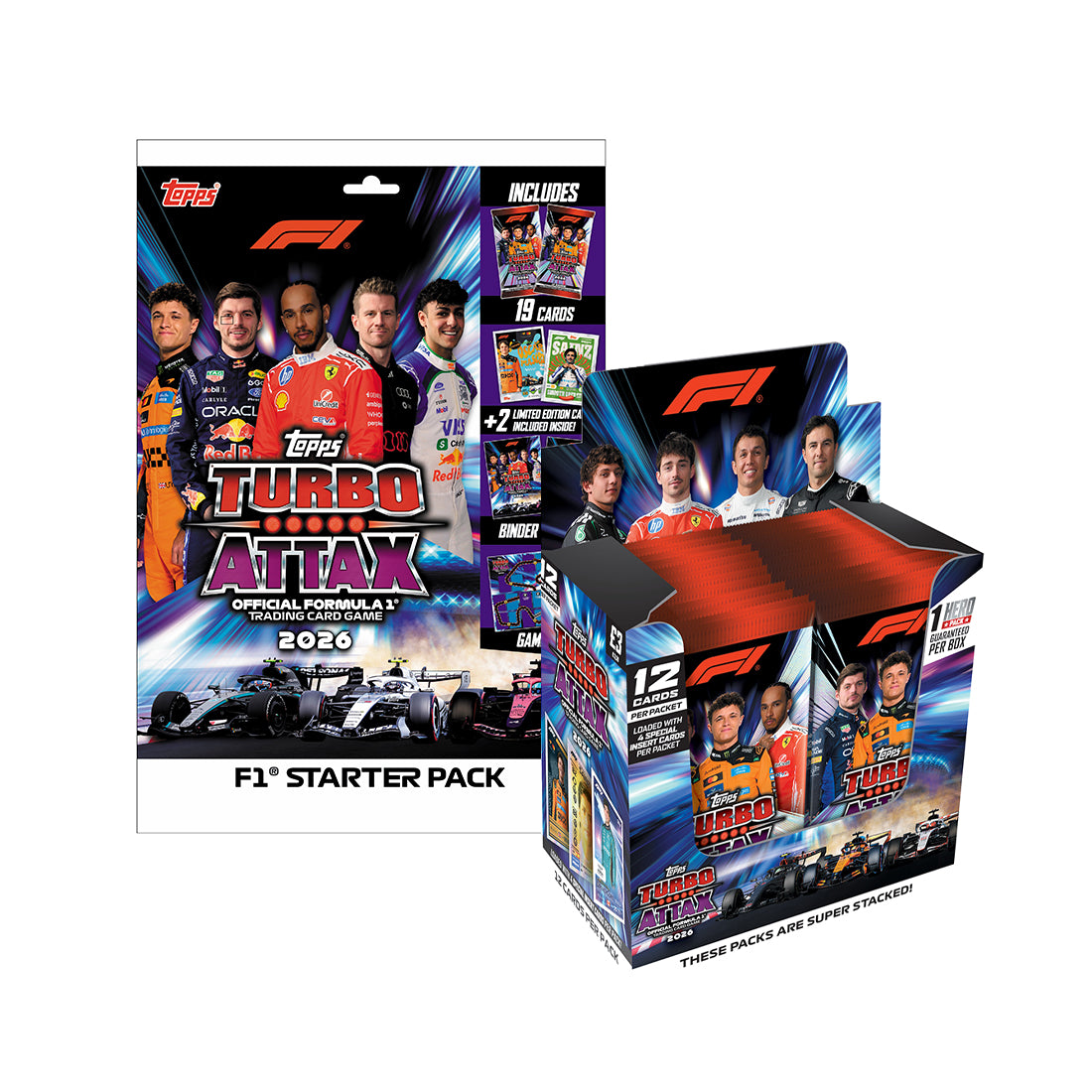2026 TOPPS TURBO ATTAX FORMULA 1 CARDS – BOX & STARTER PACK SET (ALBUM, 309 CARDS + 2 LE) (IN STOCK AUG 31)