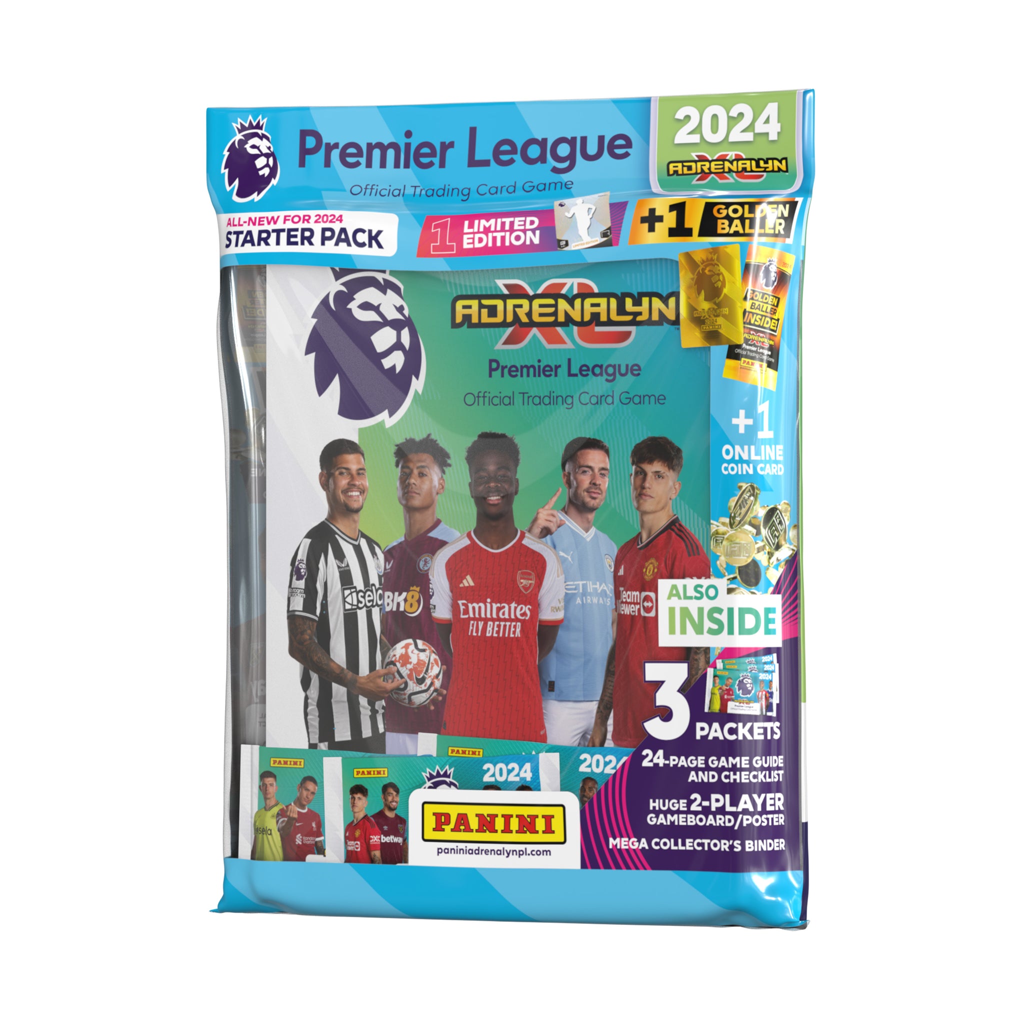 2023-24 PANINI ADRENALYN XL PREMIER LEAGUE CARDS - STARTER PACK (ALBUM, GAMEBOARD, 24 CARDS + LE)