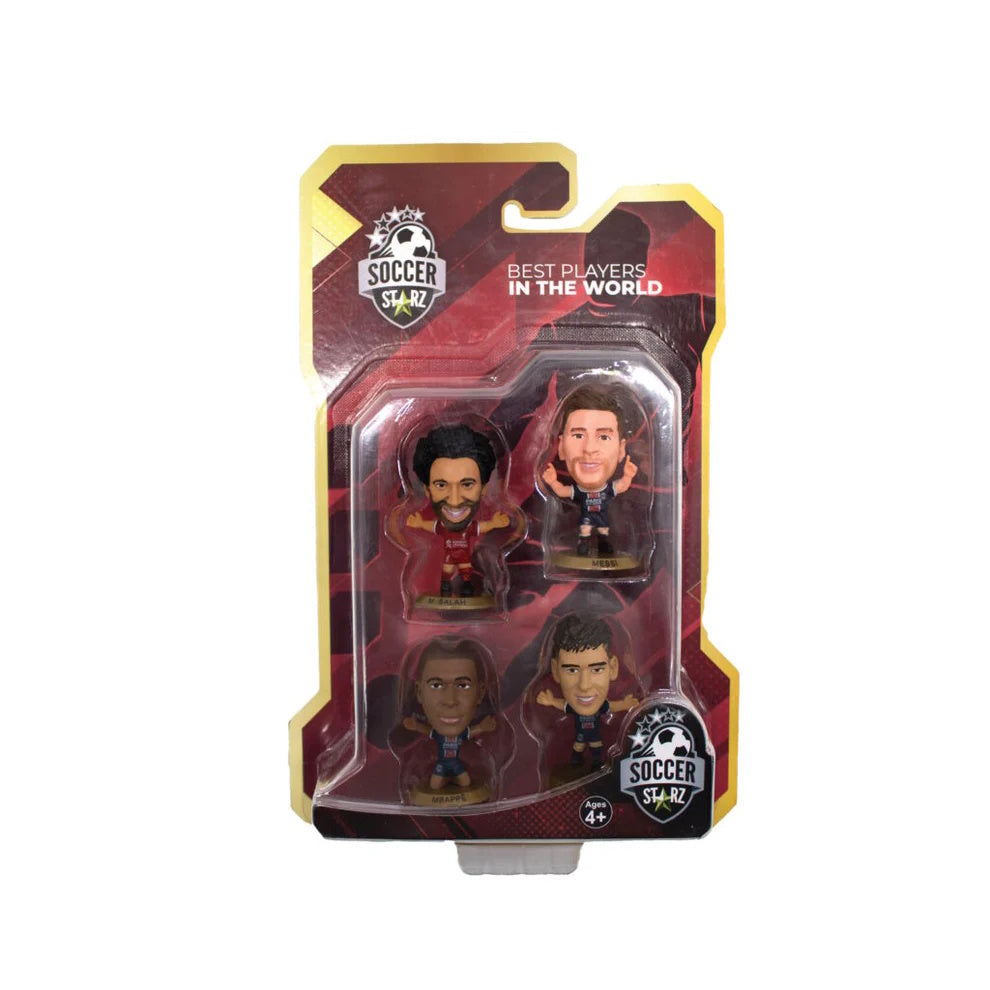 WORLD’S BEST PLAYERS – MESSI, MBAPPE, NEYMAR & SALAH SOCCERSTARZ 4-PACK SET