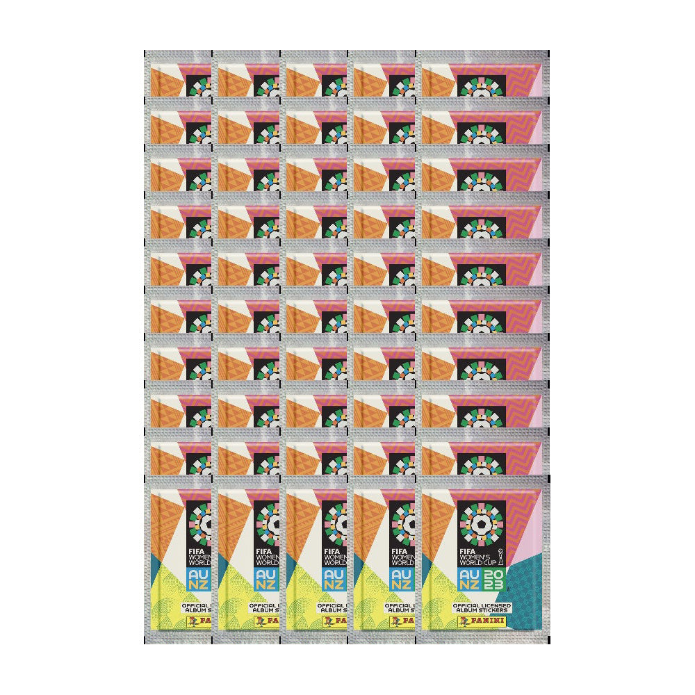 2023 PANINI WOMEN'S FIFA WORLD CUP STICKERS - 50 PACKS (250 STICKERS)