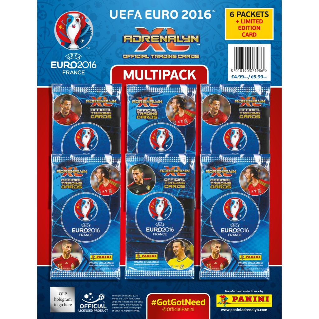 2016 EURO CUP PANINI ADRENALYN CARDS MULTI PACK