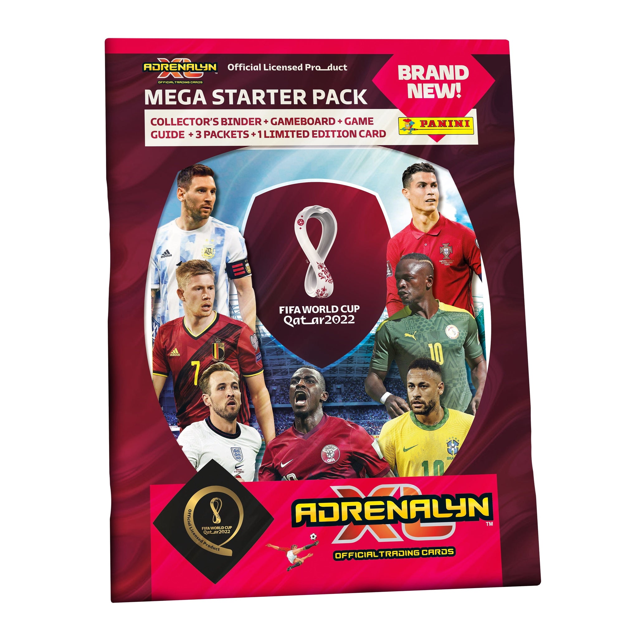 2022 PANINI ADRENALYN XL FIFA WORLD CUP CARDS - STARTER PACK (ALBUM, 24 CARDS + LE)