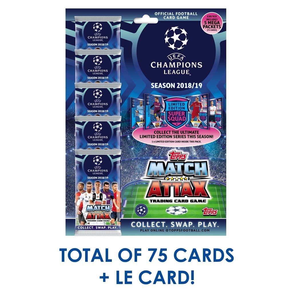 2018-19 TOPPS MATCH ATTAX CHAMPIONS LEAGUE CARDS MEGA MULTI-PACK