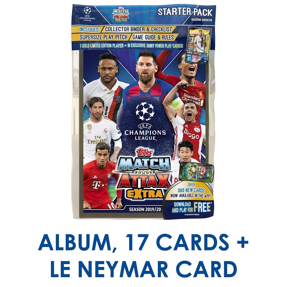 2019-20 TOPPS MATCH ATTAX EXTRA CHAMPIONS LEAGUE CARDS STARTER PACK