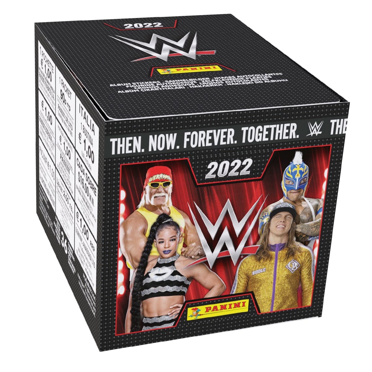 2022 PANINI WWE STICKERS - 36-PACK BOX (180 STICKERS)
