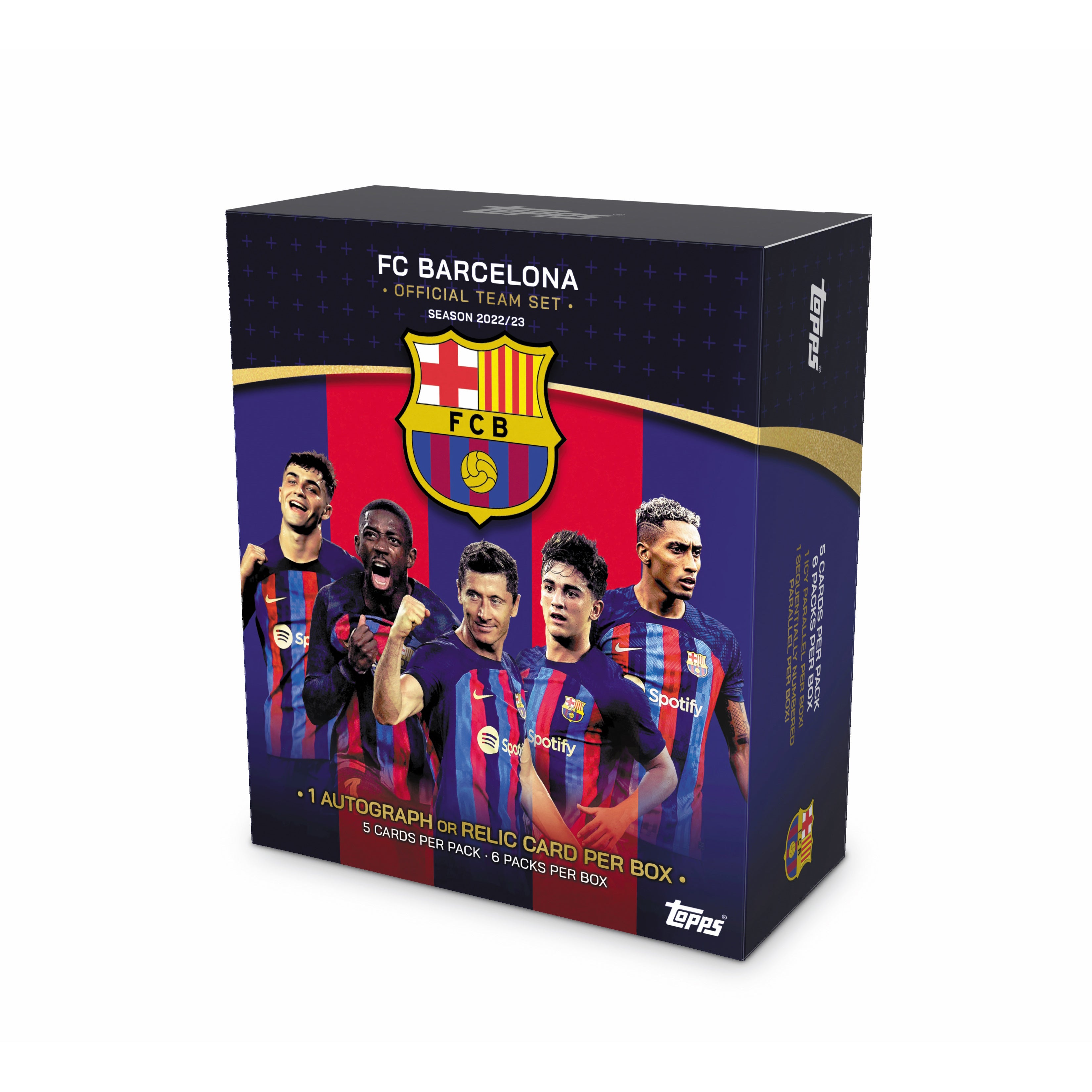 2022-23 TOPPS BARCELONA CLUB COLLECTION - BOX (30 CARDS + 1 AUTO OR RELIC)
