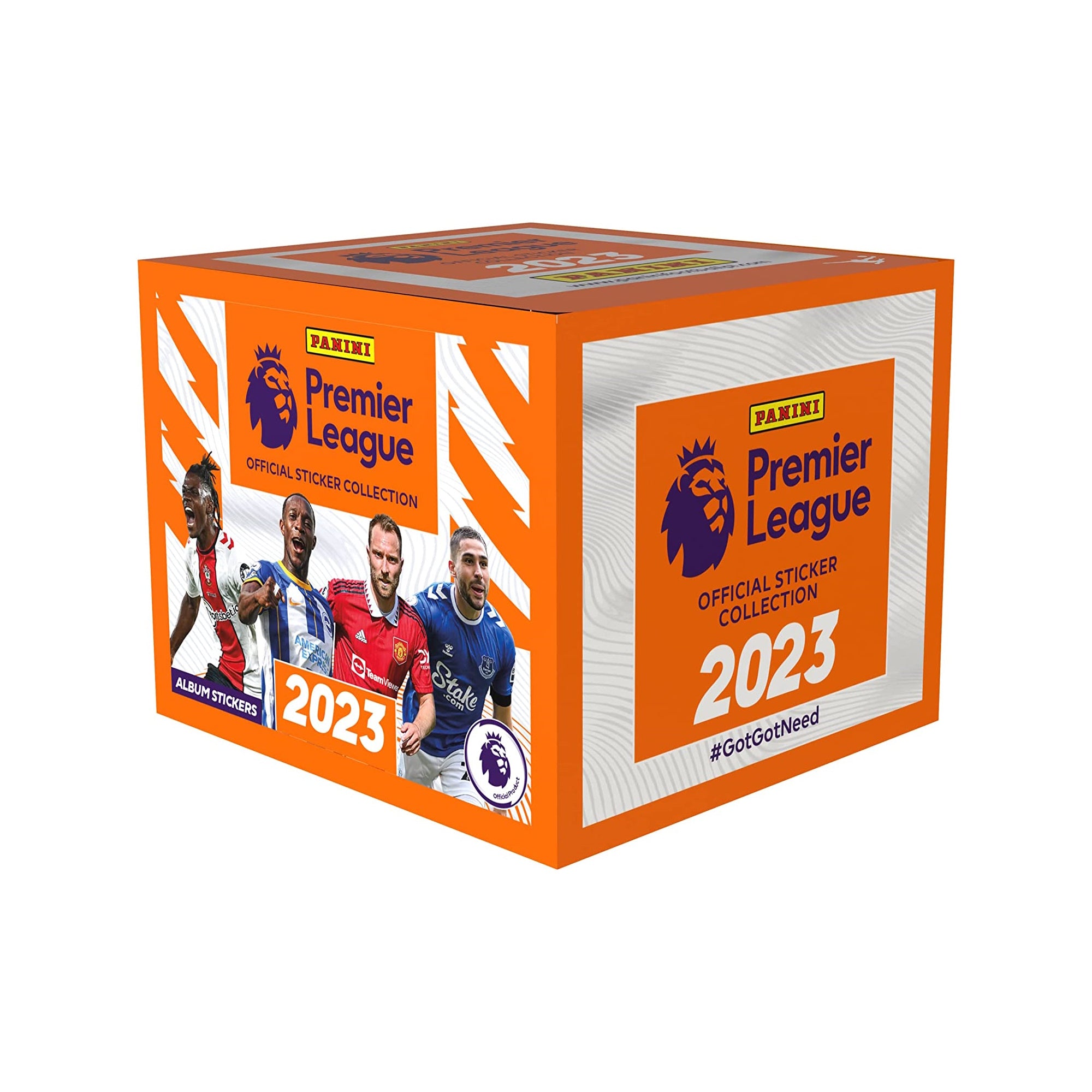 2023 PANINI PREMIER LEAGUE STICKERS - 50-PACK BOX (250 STICKERS)