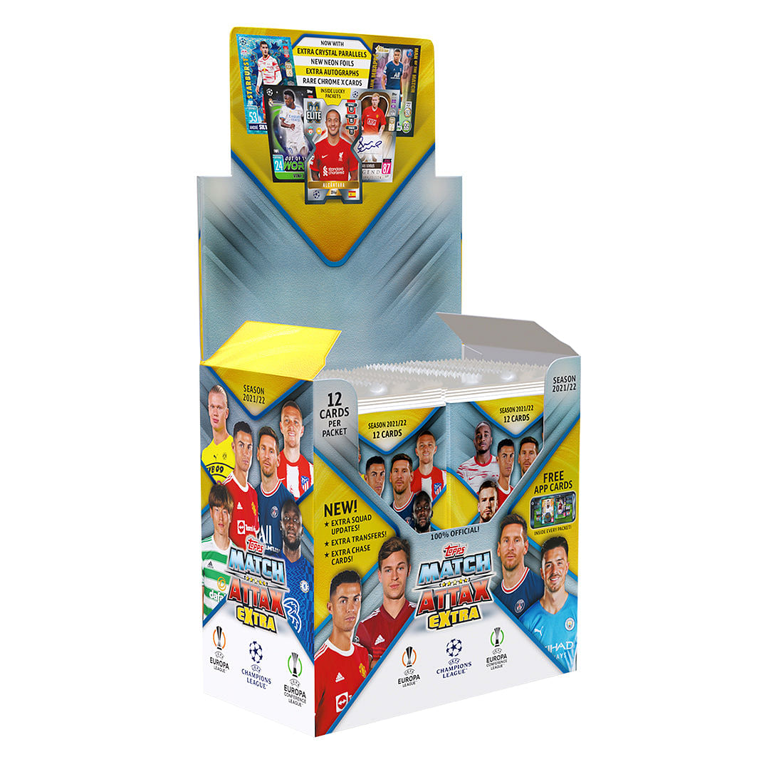 2021-22 TOPPS MATCH ATTAX EXTRA CHAMPIONS LEAGUE CARDS BOX
