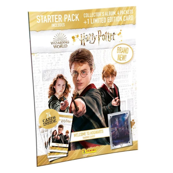 HARRY POTTER WELCOME TO HOGWARTS TRADING CARDS - STARTER PACK (ALBUM, 24 CARDS + LE)