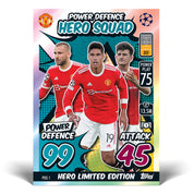 2021-22 TOPPS MATCH ATTAX EXTRA CHAMPIONS LEAGUE CARDS – POWER DEFENCE MEGA TIN (75 CARDS + 3 LE POWER DEFENCE & LE HERO SQUAD)