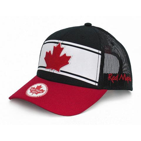 CANADA RED & BLACK TRUCKER SNAPBACK HAT