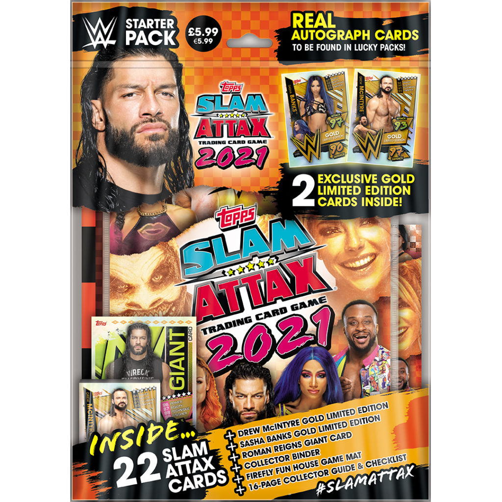 2021 TOPPS WWE SLAM ATTAX CARDS STARTER PACK