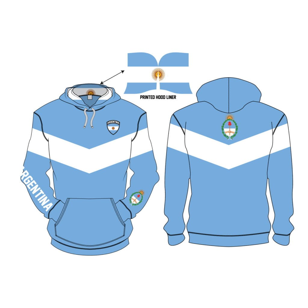 ARGENTINA – POLYESTER HOODIE