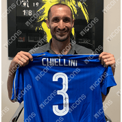 GIORGIO CHIELLINI AUTHENTIC SIGNED 2016-2017 ITALY JERSEY