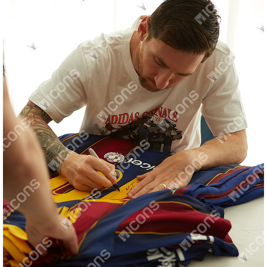 Lionel Messi Hand Signed Barcelona Jersey – StandWithUs