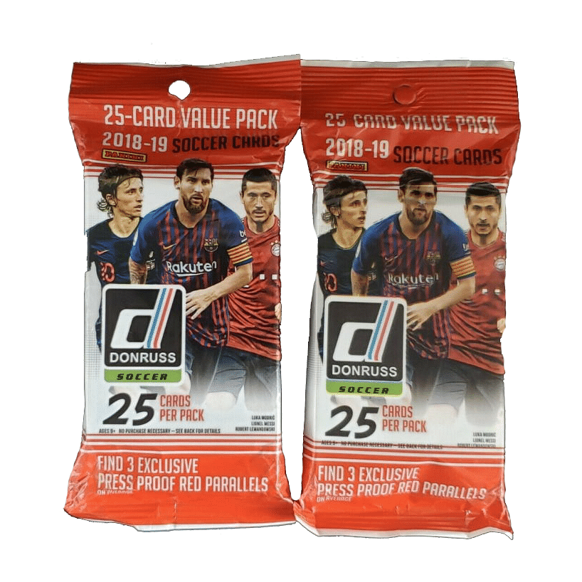 2018-19 PANINI DONRUSS SOCCER CARDS - JUMBO FAT PACK (2-PACK) (50 CARDS)