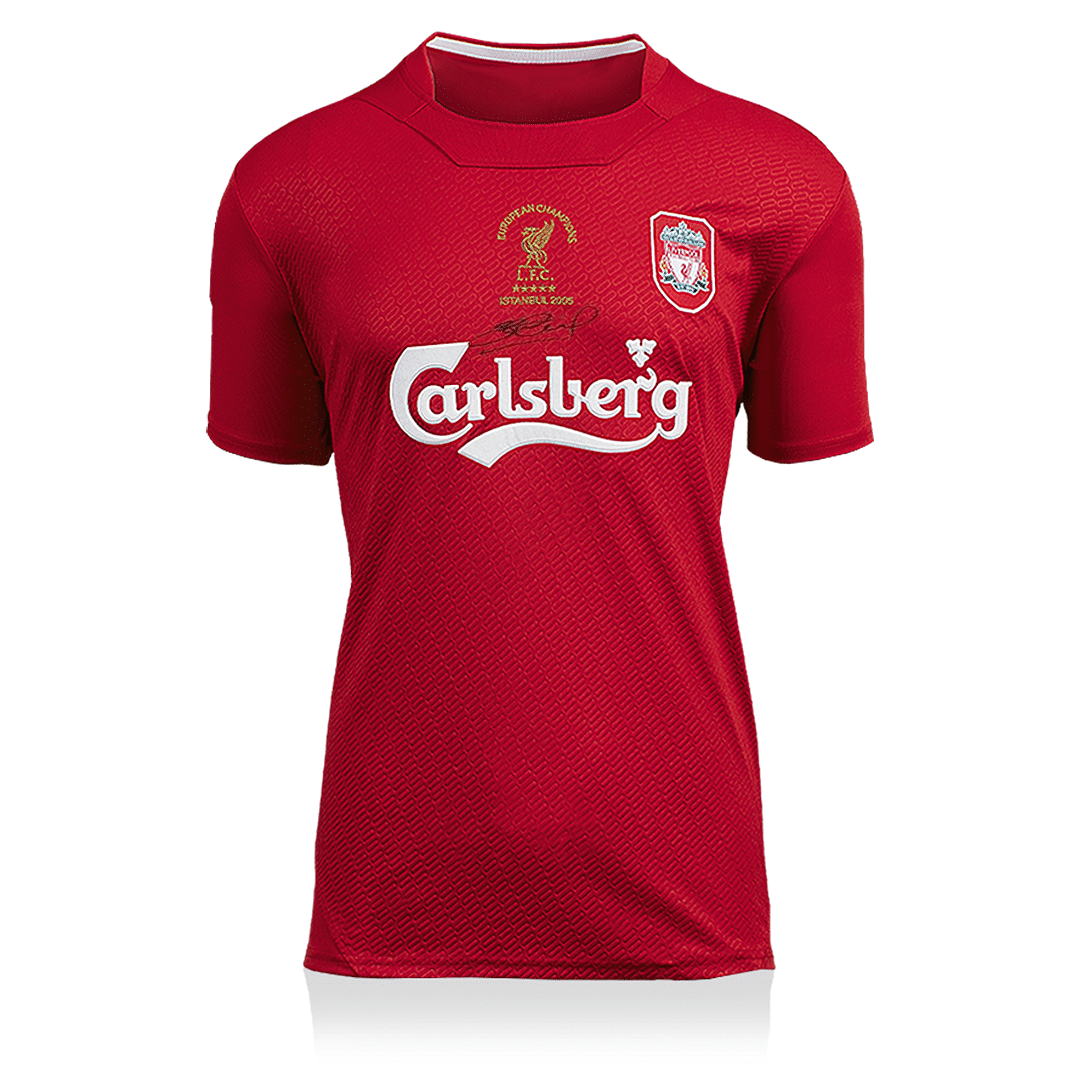 STEVEN GERRARD – AUTHENTIC SIGNED 2005 LIVERPOOL JERSEY